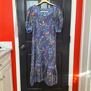 Olivia James midi fox dress size XS